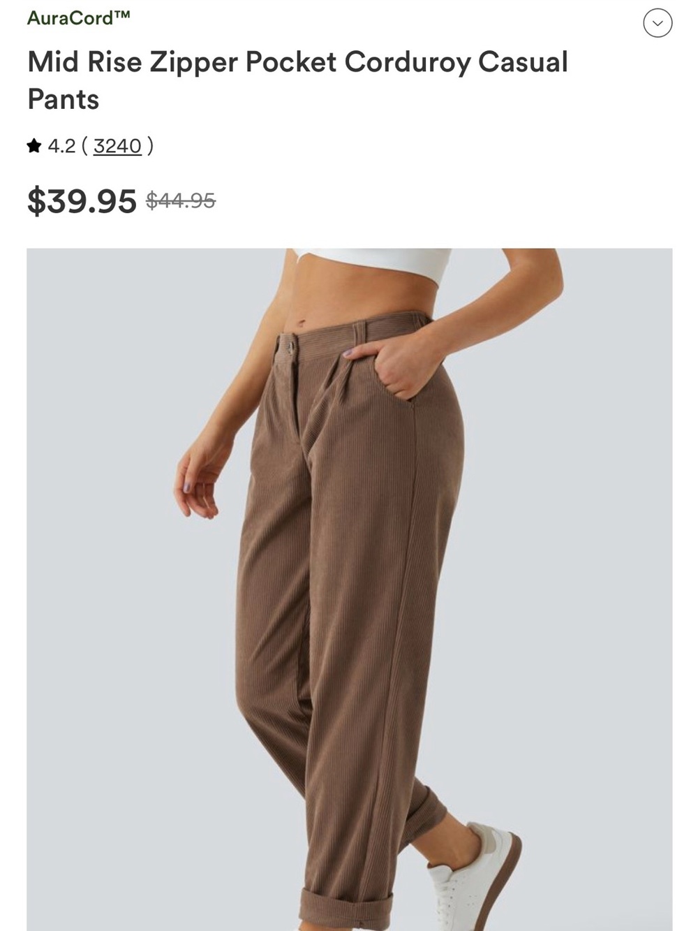 HALARA Brown Womens High-Rise Relaxed Trousers MEDIUM - Picture 2 of 12